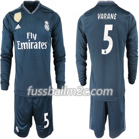 Fußballtrikots Real Madrid VARANE 5 Kinder Auswärts Trikotsatz 2018-2019 Langarm Fußballtrikots Real Madrid VARANE 5 Kinder Auswärts Trikotsatz 2018-2019 Langarm